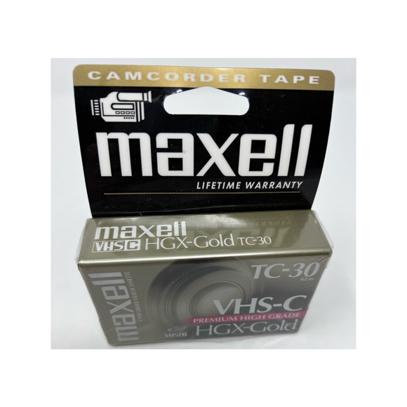 Maxell Camcorder Tape Lifetime Warranty VHSC HGX-gold TC-30 62M Premium‎ High - Picture 4 of 7